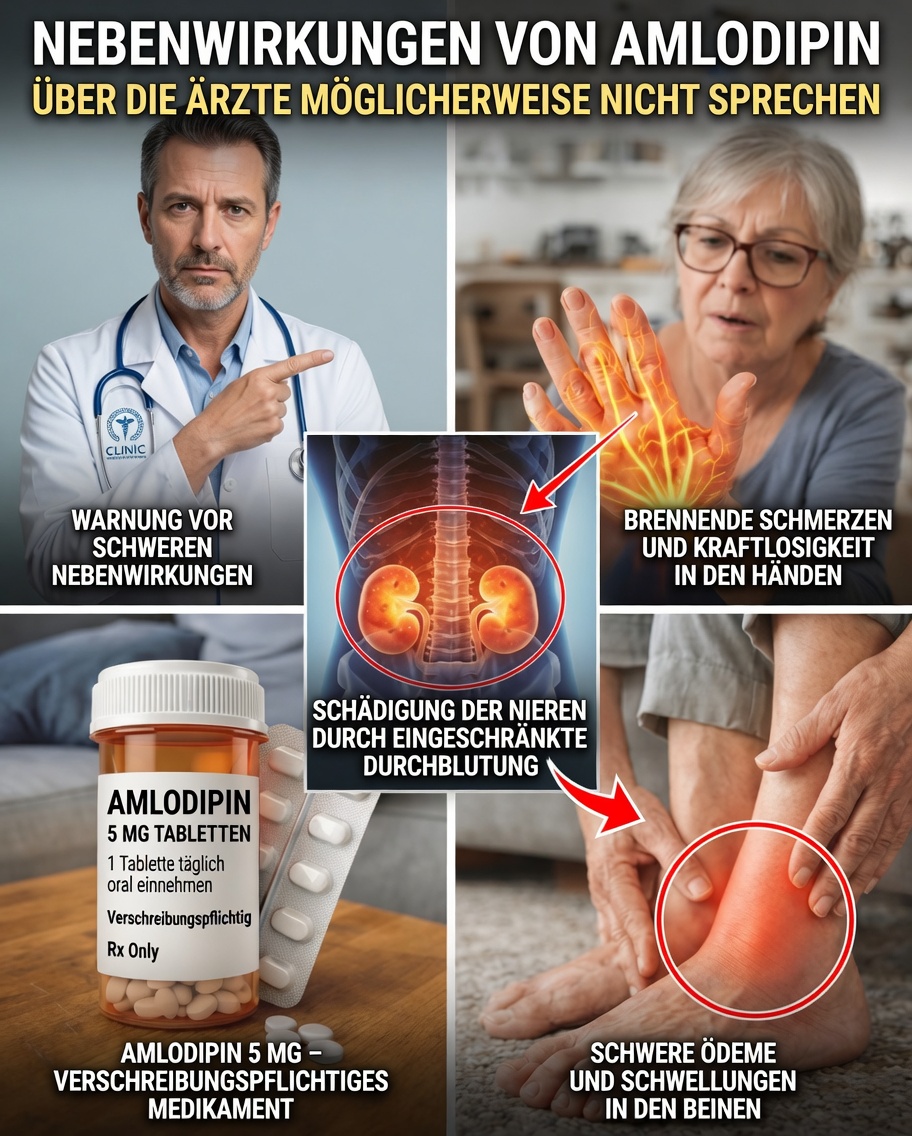 12 schlimmste Nebenwirkungen von Amlodipin, die Sie NIEMALS ignorieren sollten