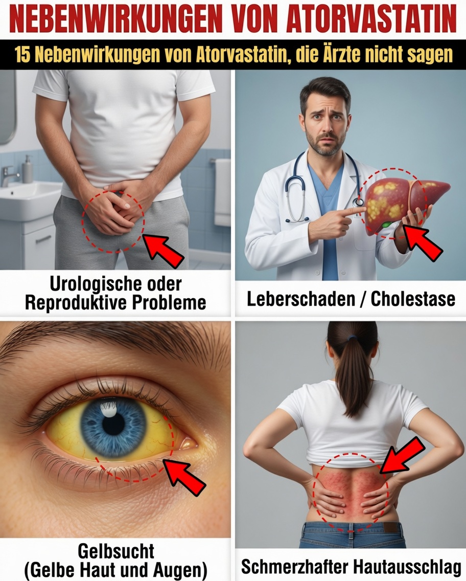 15 verborgene Nebenwirkungen von Atorvastatin, für deren Erklärung Ihr Arzt möglicherweise keine Zeit hat (die Sie aber vor dem nächsten Rezept kennen sollten)