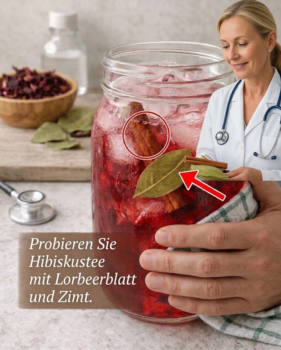 Hast du schon einmal versucht, Lorbeer und Zimt in Hibiskustee zu geben?