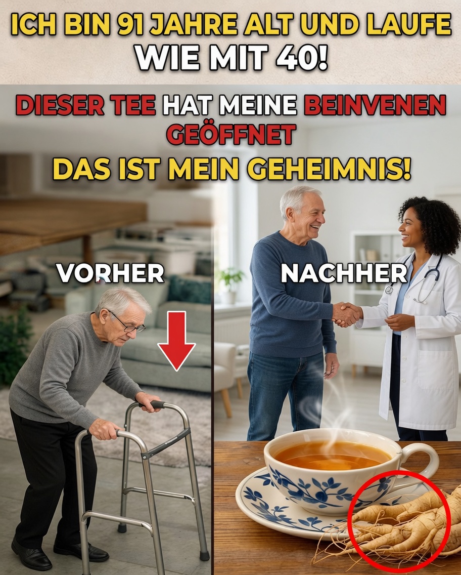 Mehr als 60? Trinken Sie diese 3 Tees, um die Muskeln wieder aufzubauen und wieder kraftvoll gehen zu können