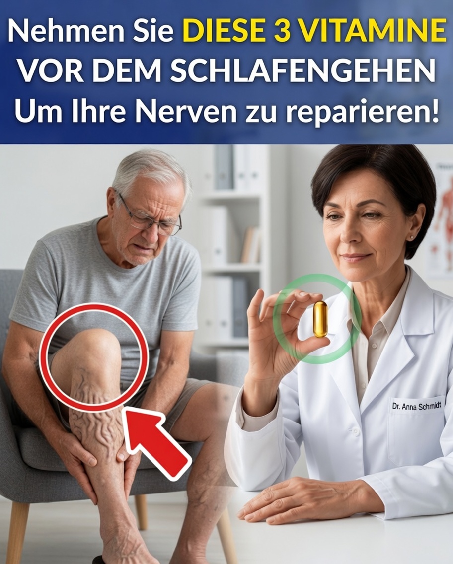 3 essentielle Vitamine am Abend zur Stärkung der Beine nach dem 60. Lebensjahr