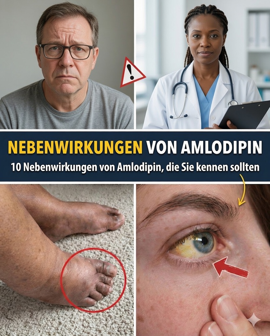 Entdecken Sie die 12 häufigsten Nebenwirkungen von Amlodipin und wie Sie sie erkennen