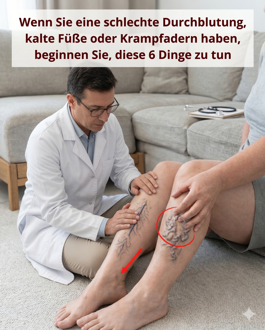 Wenn Sie unter schlechter Durchblutung, kalten Füßen oder Krampfadern leiden, fangen Sie an, diese 6 Dinge zu tun