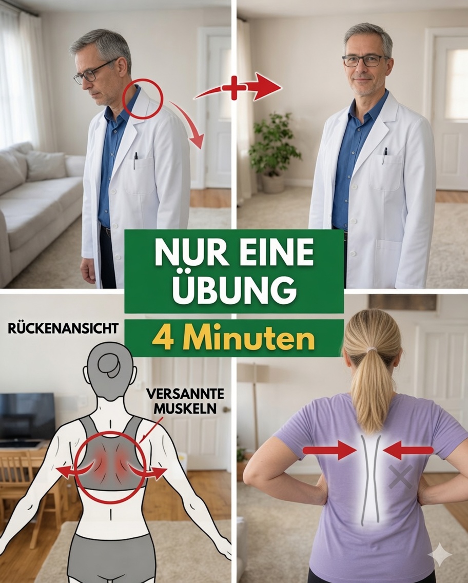 Wie man eine nach vorne geschobene Kopfhaltung nach dem 60. Lebensjahr in nur 4 Minuten korrigiert – die sanfte Routine, die Japans ältester Arzt empfiehlt