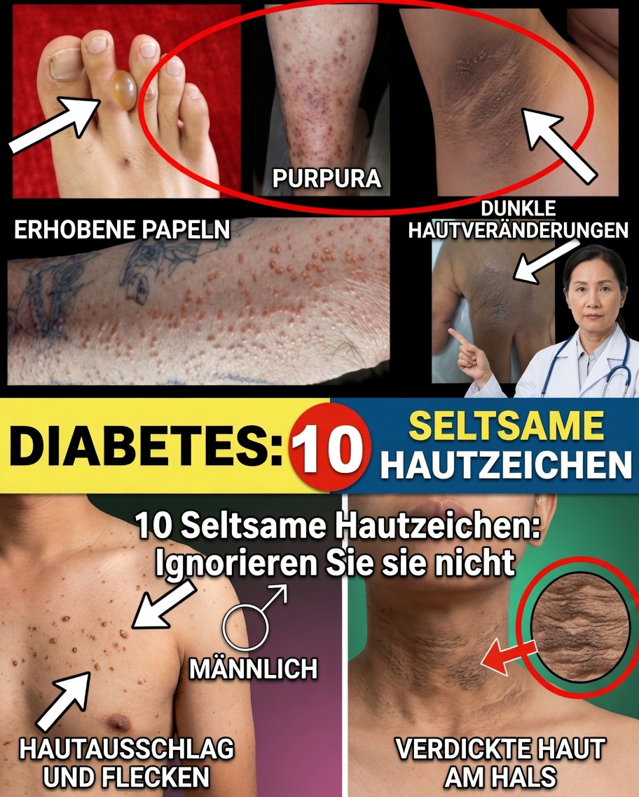 11 Verborgene Hautzeichen, die Diabetes frühzeitig erkennen lassen könnten