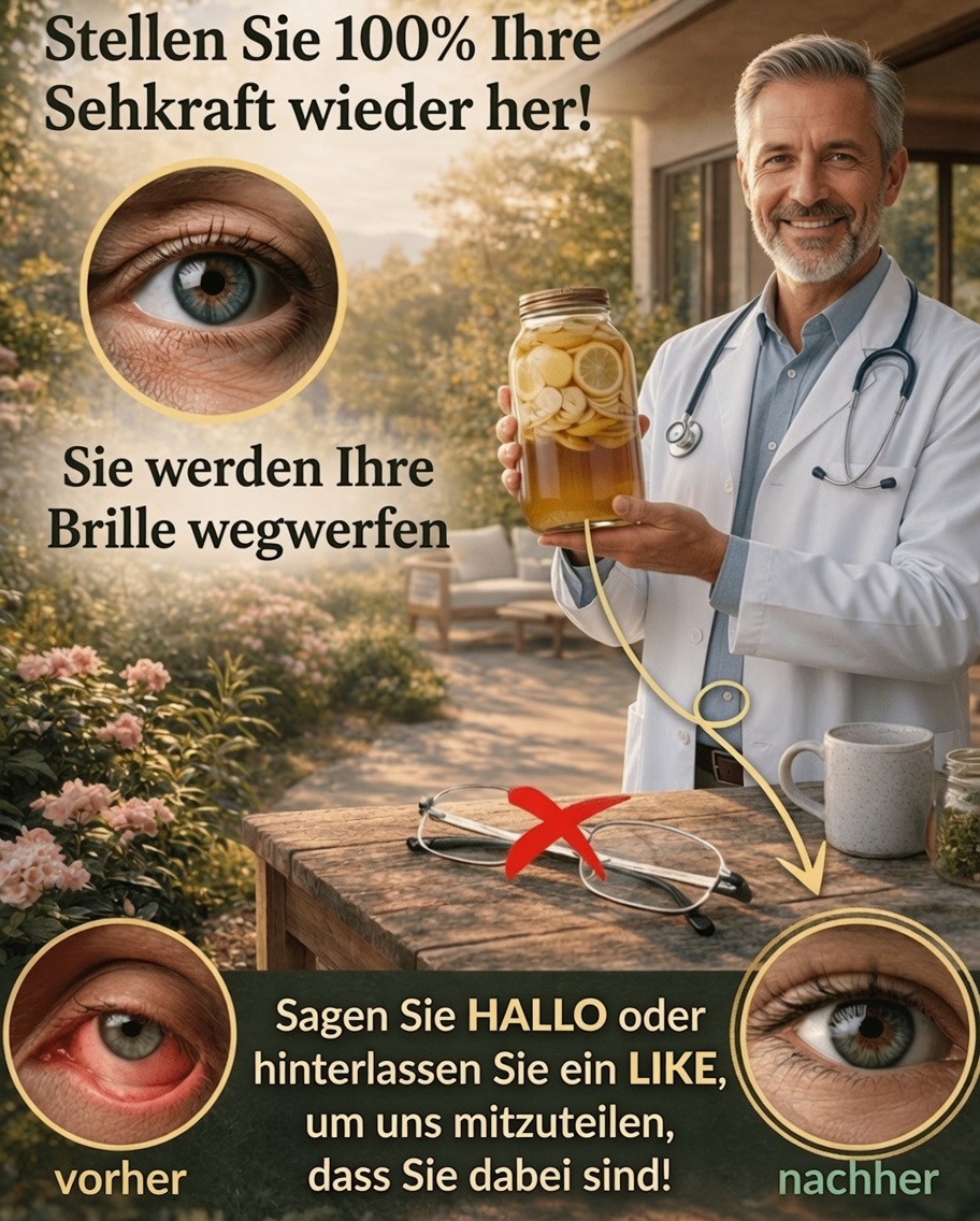 Ein einfaches hausgemachtes Getränk zur natürlichen Unterstützung der Gesundheit Ihrer Augen: Rezept mit Zitrone, Honig und Knoblauch