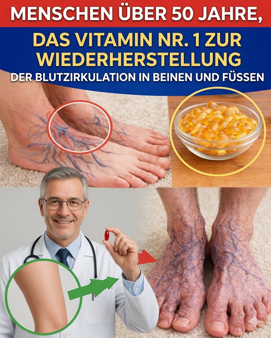 Das Vitamin Nr. 1, das Menschen über 50 vermissen, um die Durchblutung in Beinen und Füßen zu verbessern (Spüren Sie, wie die Wärme in wenigen Tagen zurückkehrt)