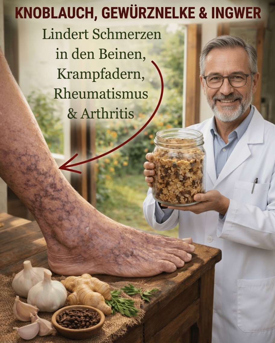 Entdecken Sie, wie die Kombination aus Knoblauch, Ingwer und Nelken helfen kann, müde Beine und schmerzende Gelenke zu lindern