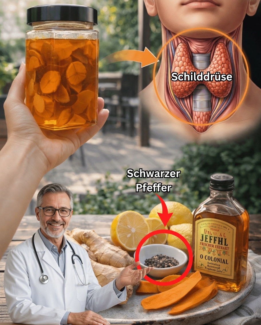 Wie man die Schilddrüsengesundheit auf natürliche Weise mit einem einfachen Rezept aus Kurkuma, Ingwer und Zitrone unterstützt