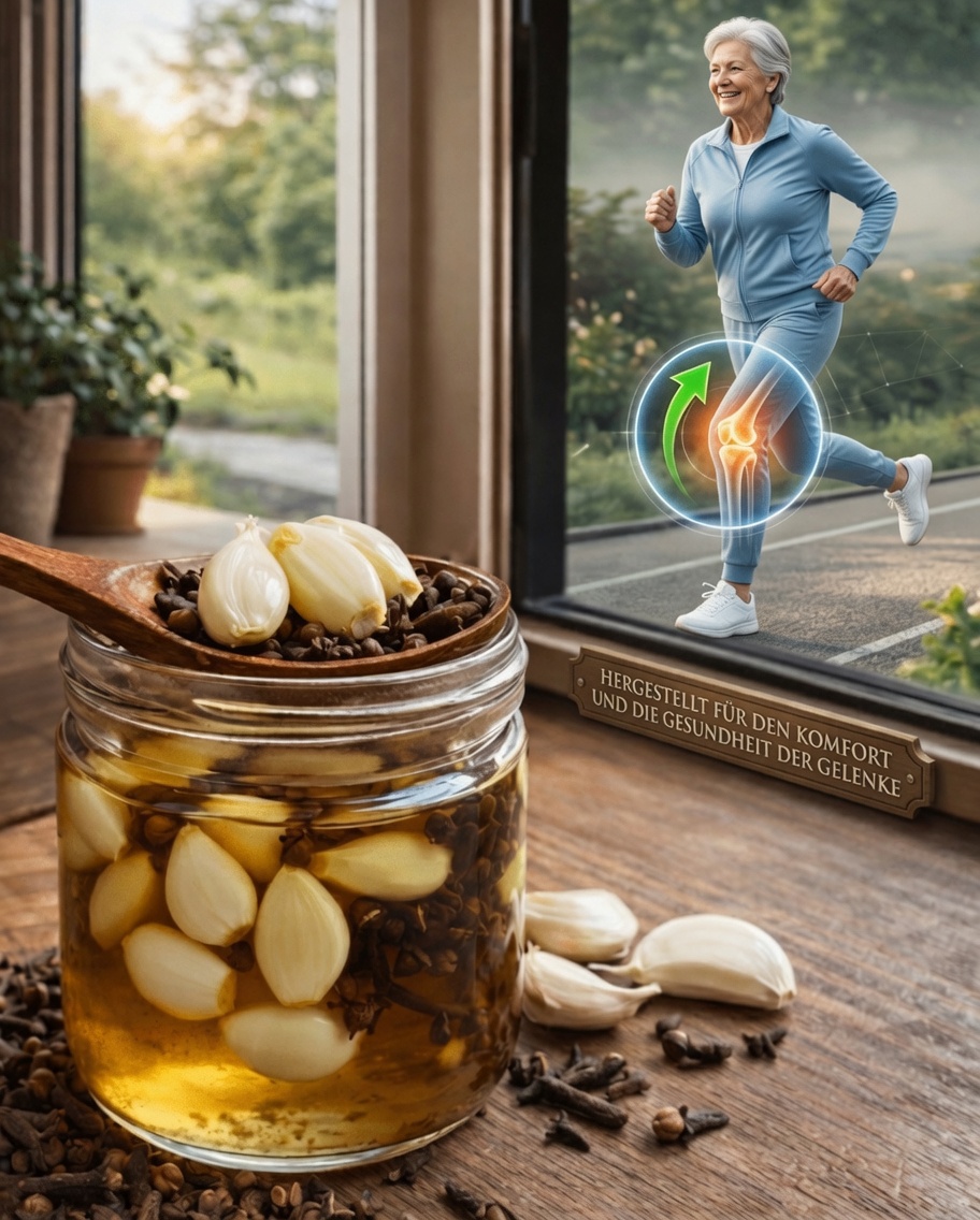 Wie man ein einfaches Hausmittel mit Knoblauch und Nelken zur Unterstützung des Gelenkkomforts und der Beingesundheit anwendet