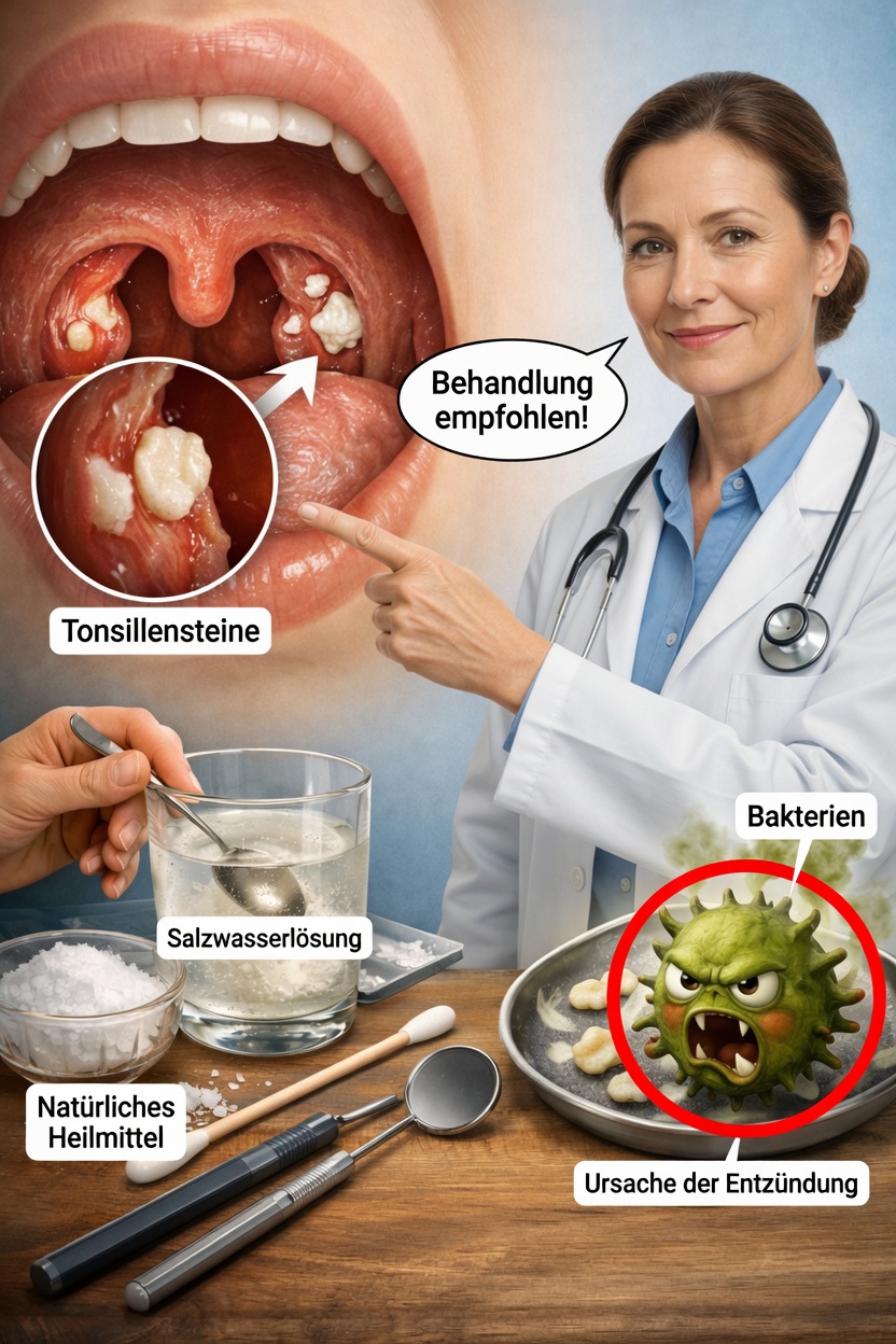 Warum tauchen immer wieder kleine, weiße und übelriechende Steinchen in Ihrem Mund auf?