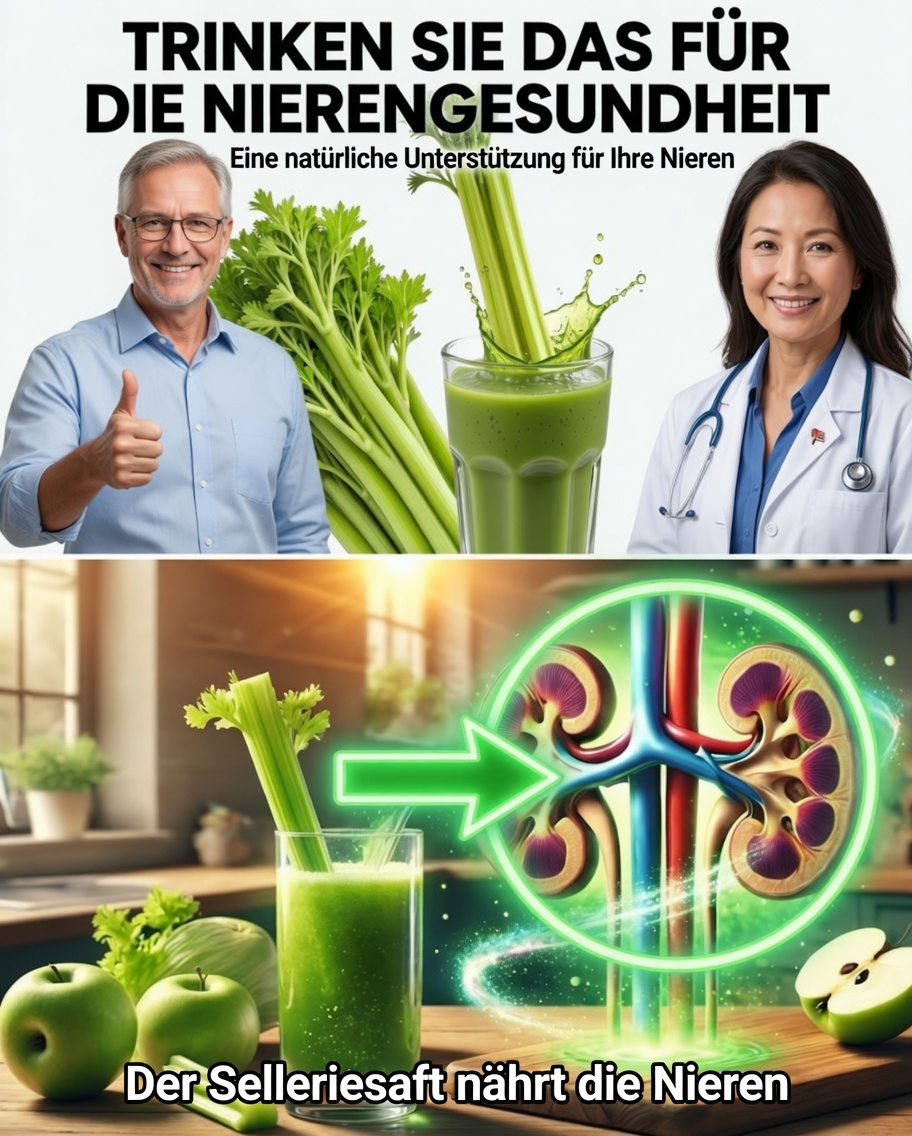 Trinke 2 Monate lang jeden Tag Selleriesaft: eine einfache natürliche Gewohnheit für bessere Verdauung, mehr Energie und einen strahlenden Teint