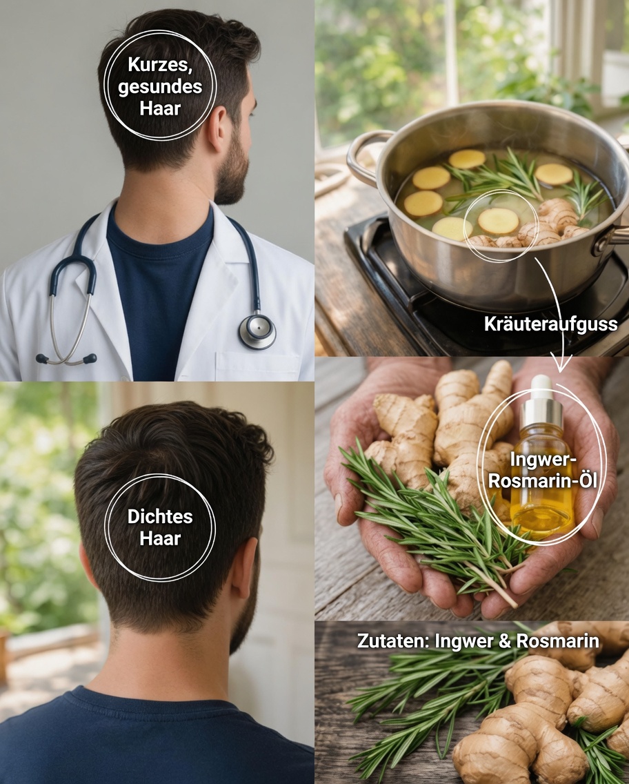 Wie man das Wachstum längerer und dickerer Haare mit einer einfachen Ingwer- und Rosmarin-Spülung anregt