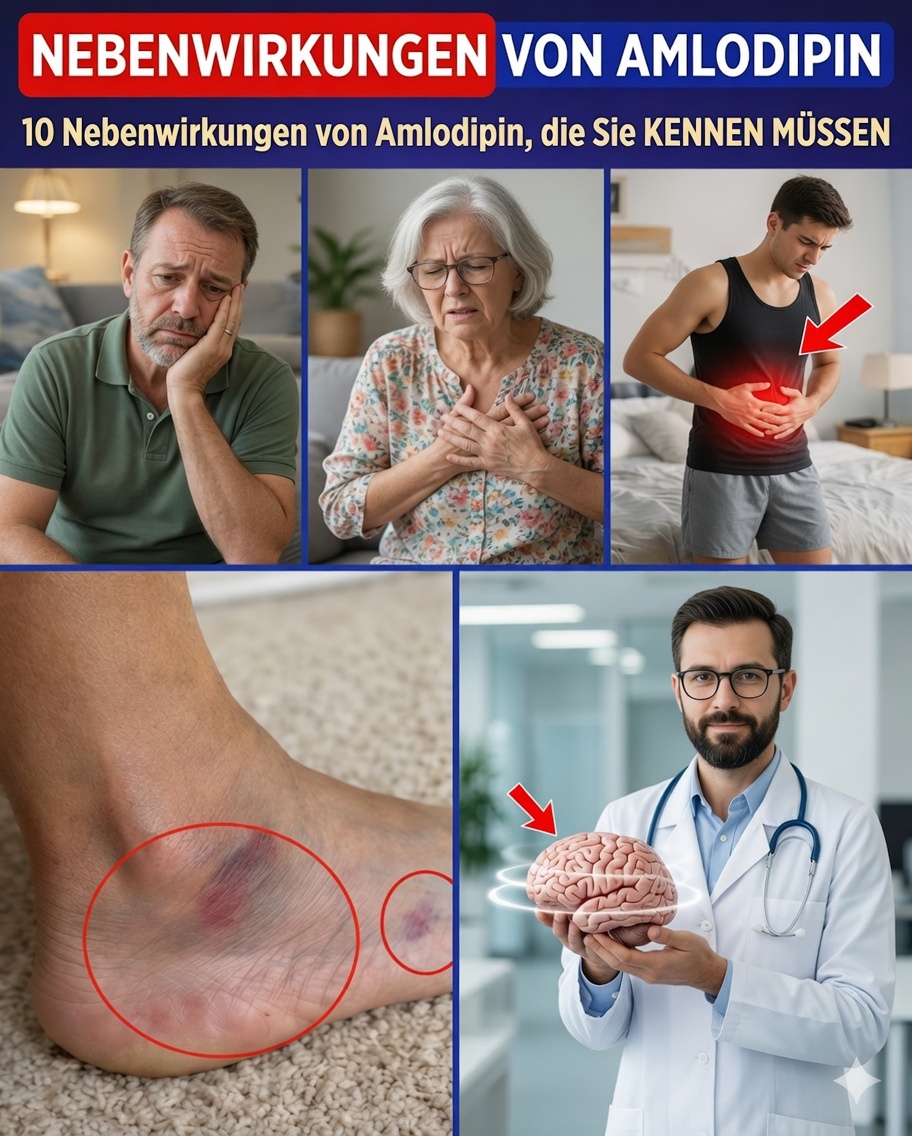 10 versteckte Nebenwirkungen von Amlodipin, die Ihr Arzt möglicherweise nicht erwähnt