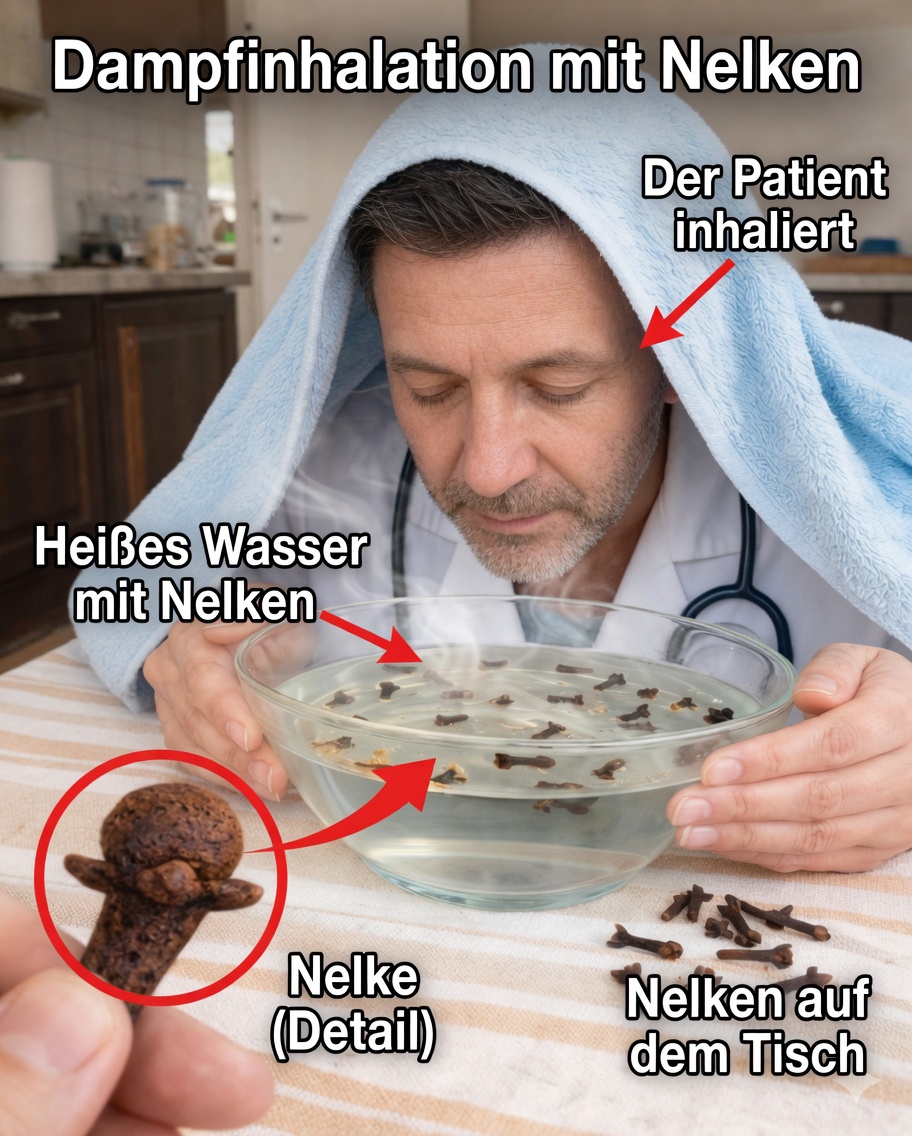 Die Kraft der Dampfinhalation mit Nelken: Spürbare Atemwegserleichterung in Minuten (nicht in Stunden)
