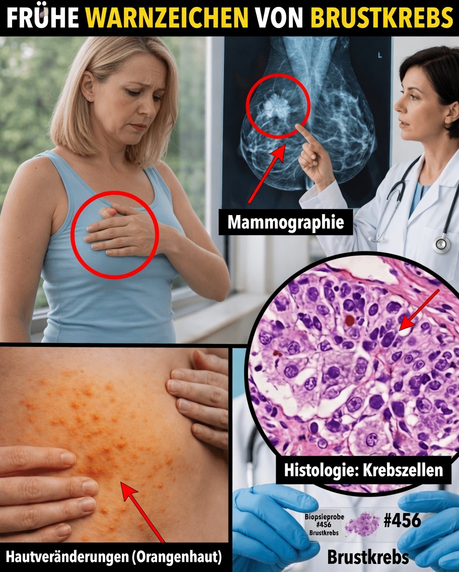 10 Warnzeichen und Symptome von Brustkrebs, die jede Frau kennen sollte