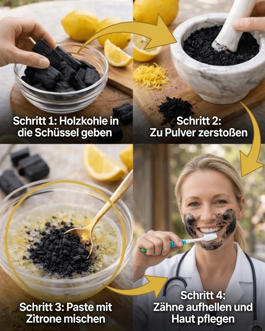 Entdecken Sie eine einfache hausgemachte Mischung mit Zitrone und Aktivkohle für Ihre Schönheitsroutine