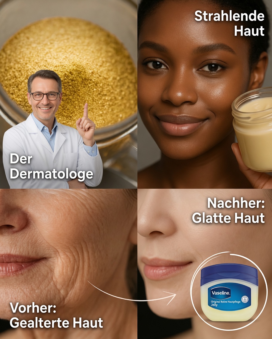 Hefe und Vaseline entfernen Falten in 3 Minuten – selbst mit 70 Jahren