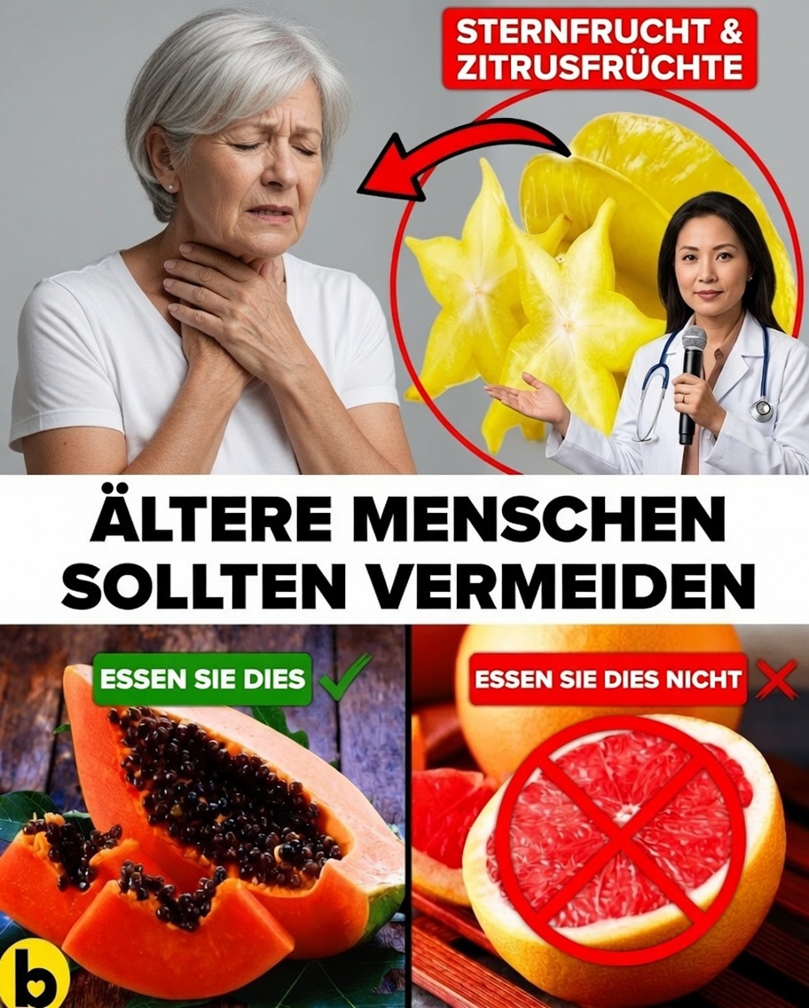 15 Früchte, die ältere Menschen vermeiden sollten, um Sicherheit und Wohlbefinden zu erhalten