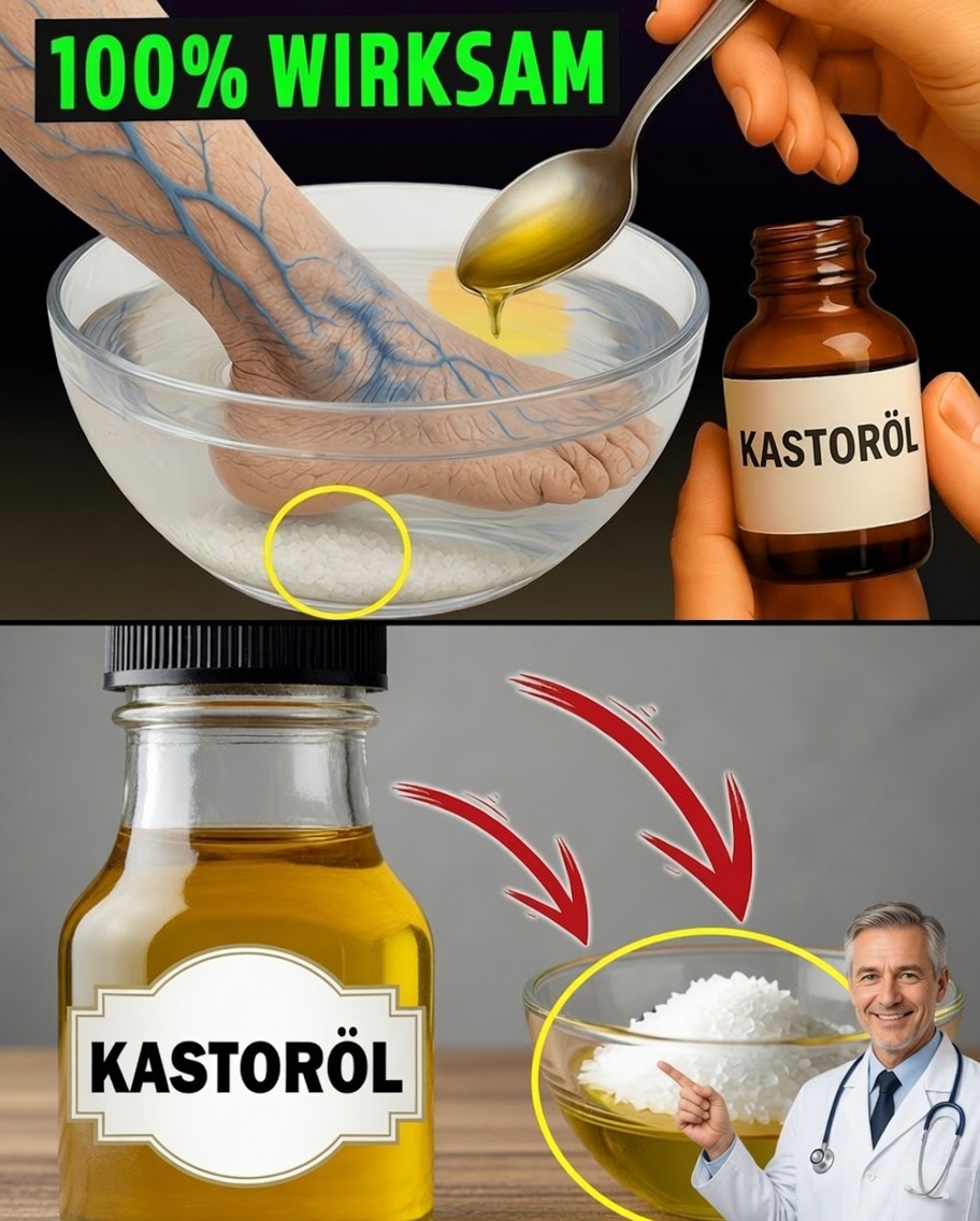 FRAUEN ÜBER 65: Das 10-Tage-Fußbad mit Rizinusöl & Bittersalz, das verändern könnte, wie Sie sich fühlen