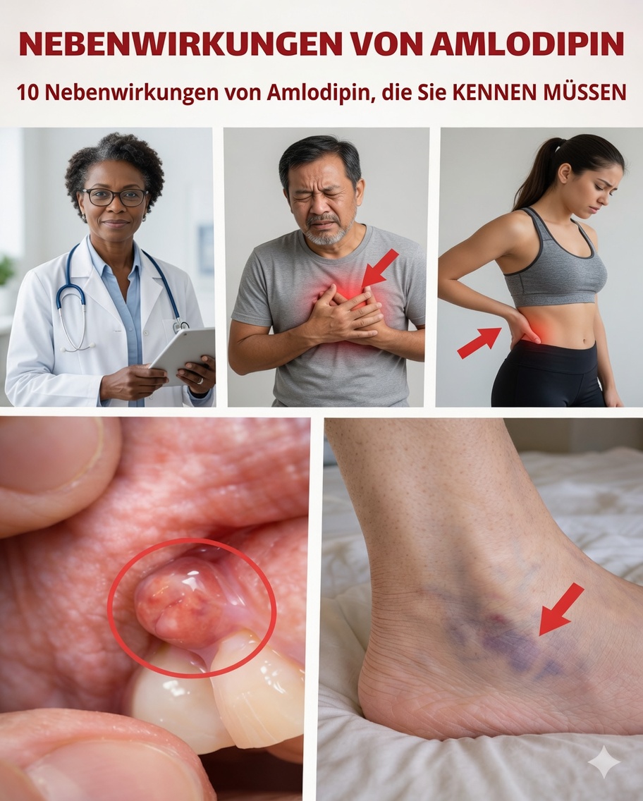 10 verborgene Nebenwirkungen von Amlodipin, die Ihr Arzt möglicherweise nicht erwähnt