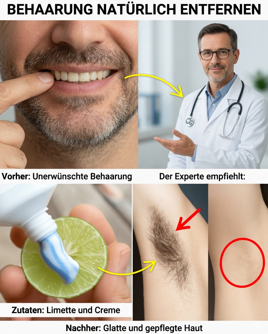 Entfernen Sie unerwünschte Haare sofort mit Zitrone und Zahnpasta!