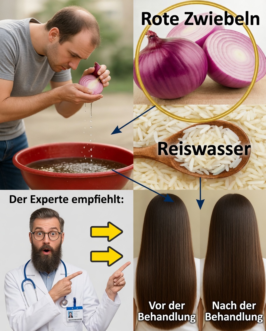 Dieses Rezept lässt dein Haar wie verrückt wachsen: Die Kraft von Zwiebel und Reis, um die Haare zu verlängern und zu verdichten