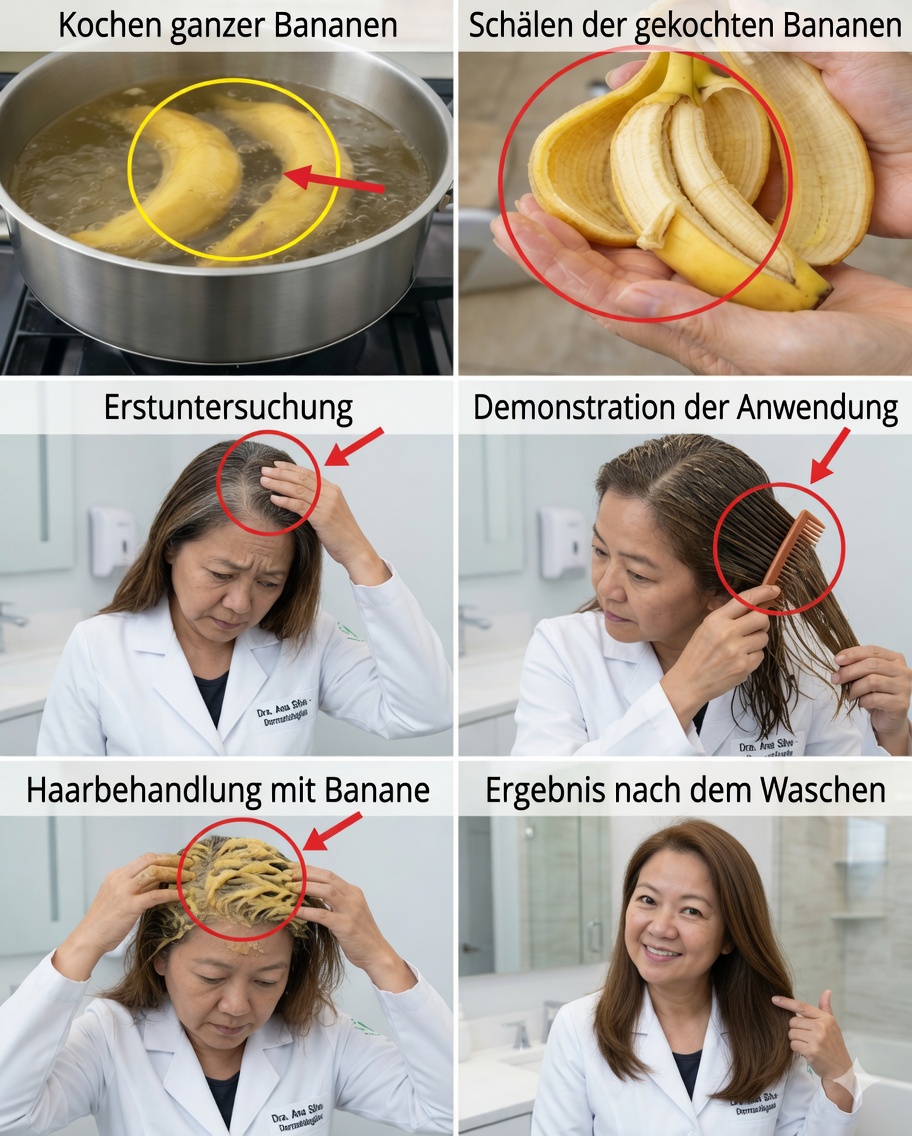 Das Geheimnis der Bananenschale: Kann sie helfen, graue Haare zu verdunkeln und das Haarwachstum anzuregen?
