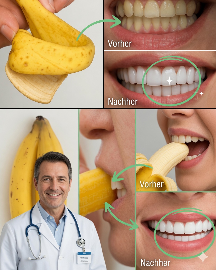 Bringen Sie Ihr Lächeln in nur 2 Minuten mit einer Bananenschale zum Strahlen