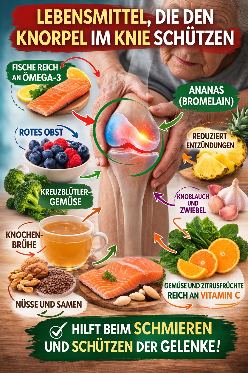 Natürliche Lebensmittel zur Unterstützung der Gesundheit des Knieknorpels: Schützen Sie Ihre Gelenke auf intelligente Weise