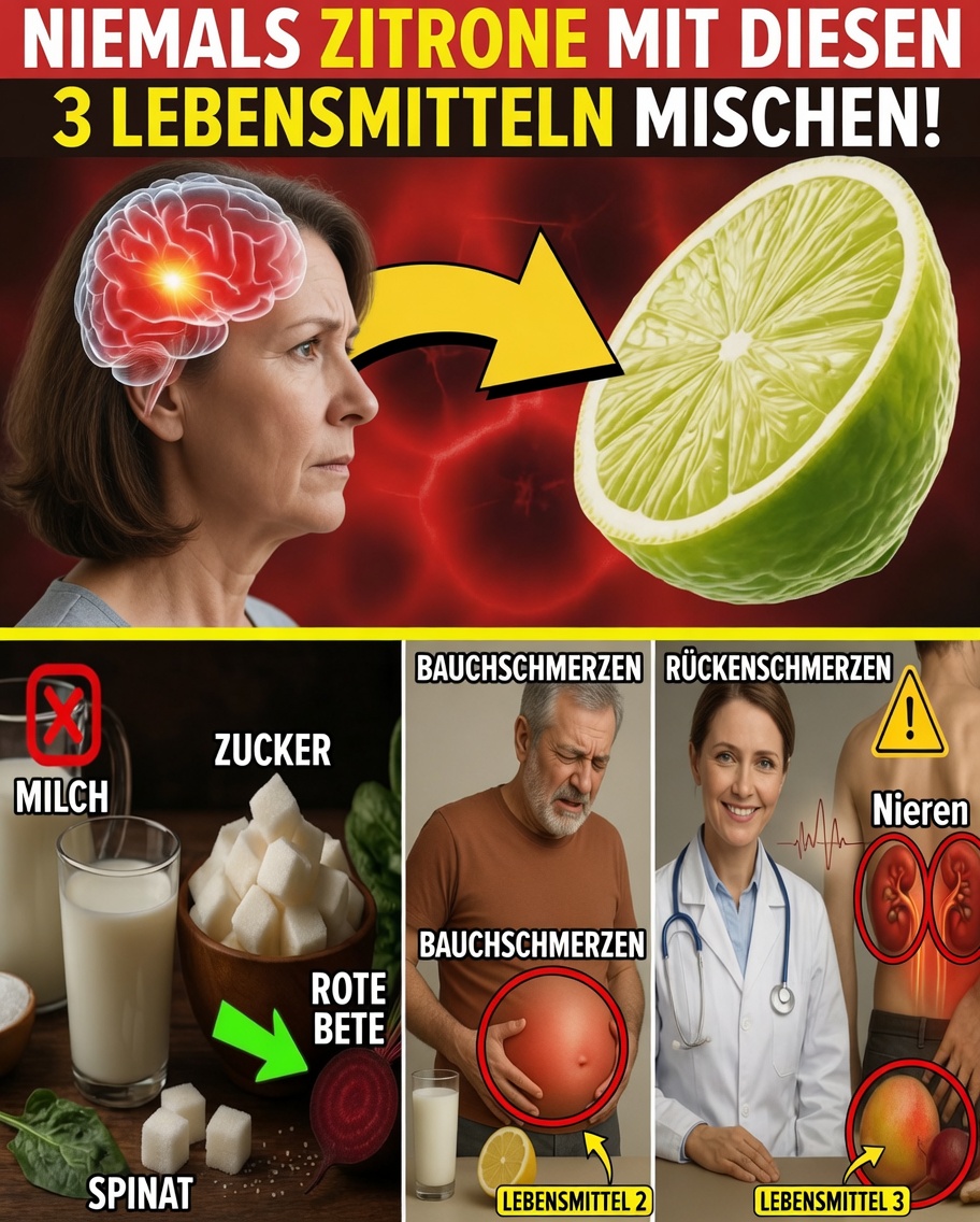 Zitronen-Geheimnis für Senioren: Mischen Sie Zitrone NIEMALS mit diesen Lebensmitteln!