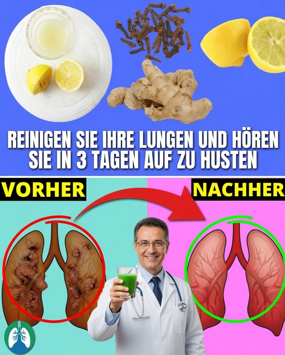 Reinigen Sie Ihre Lungen und hören Sie in nur 3 Tagen auf zu husten! Natürliches Rezept gegen Bronchitis