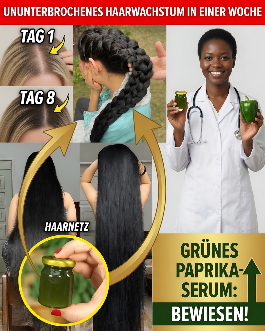 Das Geheimnis der grünen Paprika: Wecken Sie ein schnelleres und volleres Haarwachstum auf