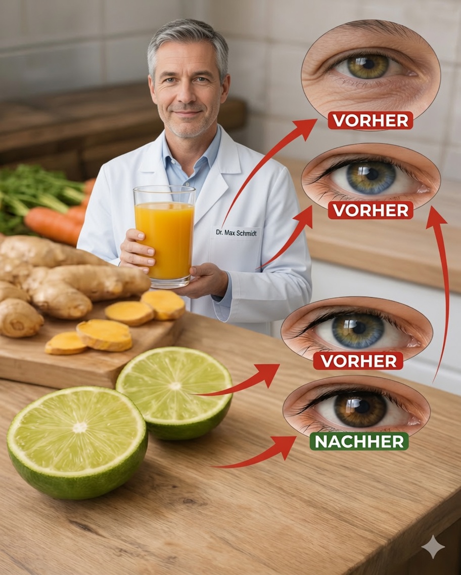 Eine einfache Gewohnheit: Karotten-, Ingwer- und Zitrussaft zur natürlichen Unterstützung der Augengesundheit