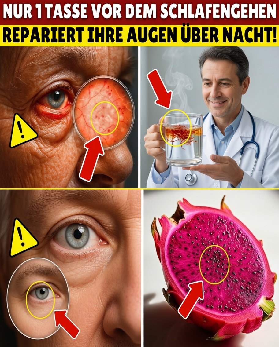 Trinken Sie dieses natürliche Einschlaf-Elixier, um Ihre Augen zu regenerieren und während Sie schlafen eine klarere Sicht zu unterstützen