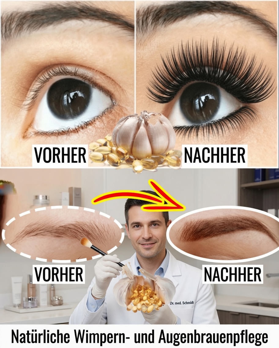 Knoblauch und Vitamin E: Eine einfache natürliche Methode für dichtere Augenbrauen und längere Wimpern