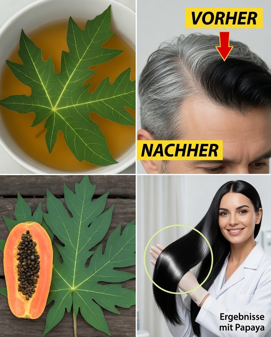 Papayablätter: Der natürliche Trick für dunkleres und längeres Haar über Nacht