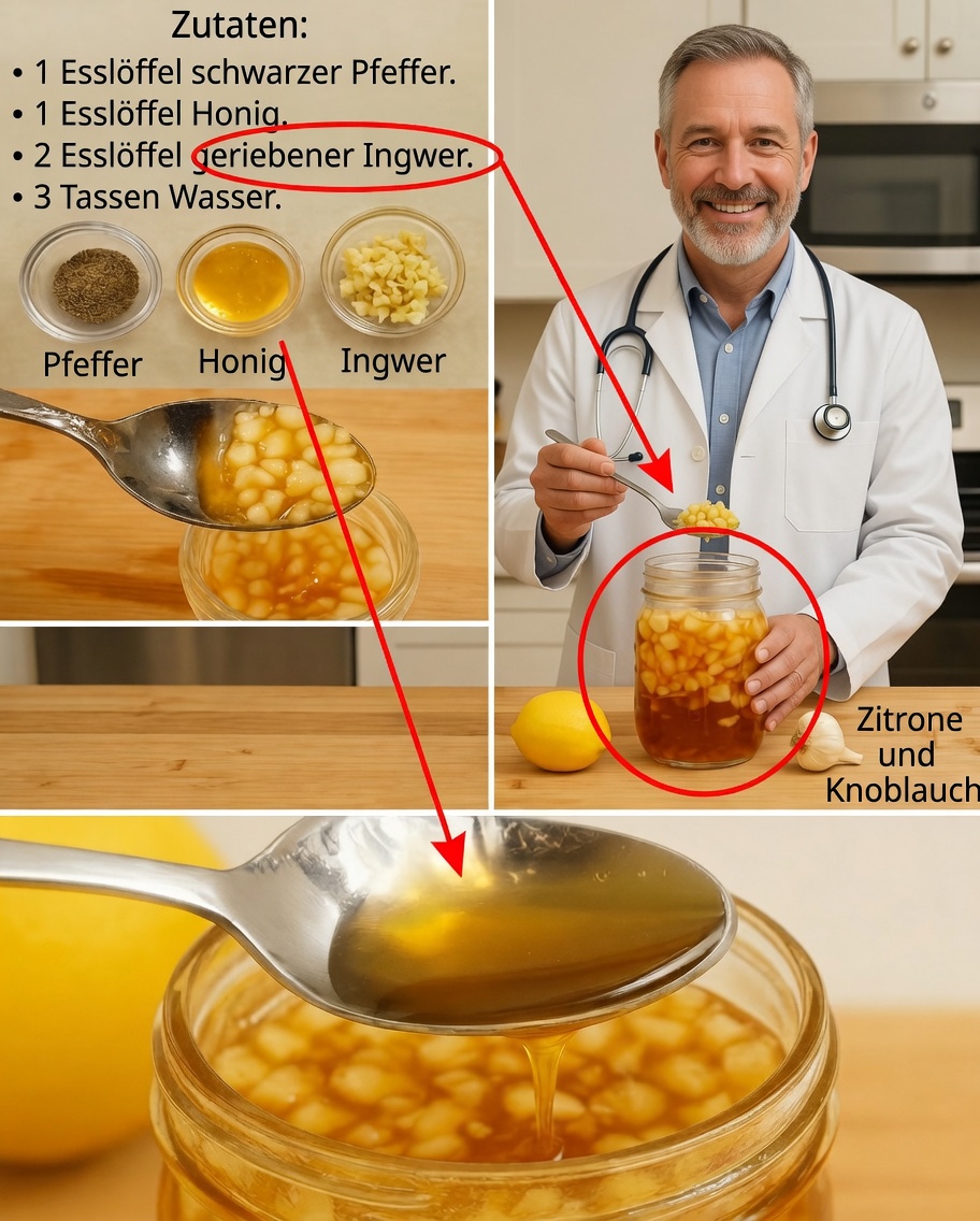Steigern Sie Ihre Gesundheit auf natürliche Weise mit Knoblauch, Ingwer, Zwiebel, Zitrone und Honig