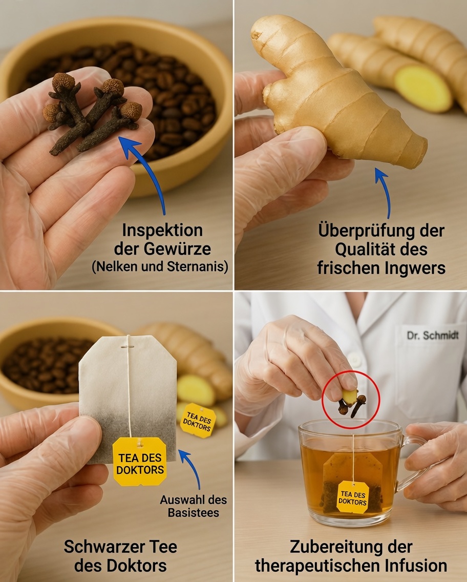Ein Lipton-Teebeutel, etwas Ingwer und Nelken – ein Rezept, das Gold wert ist