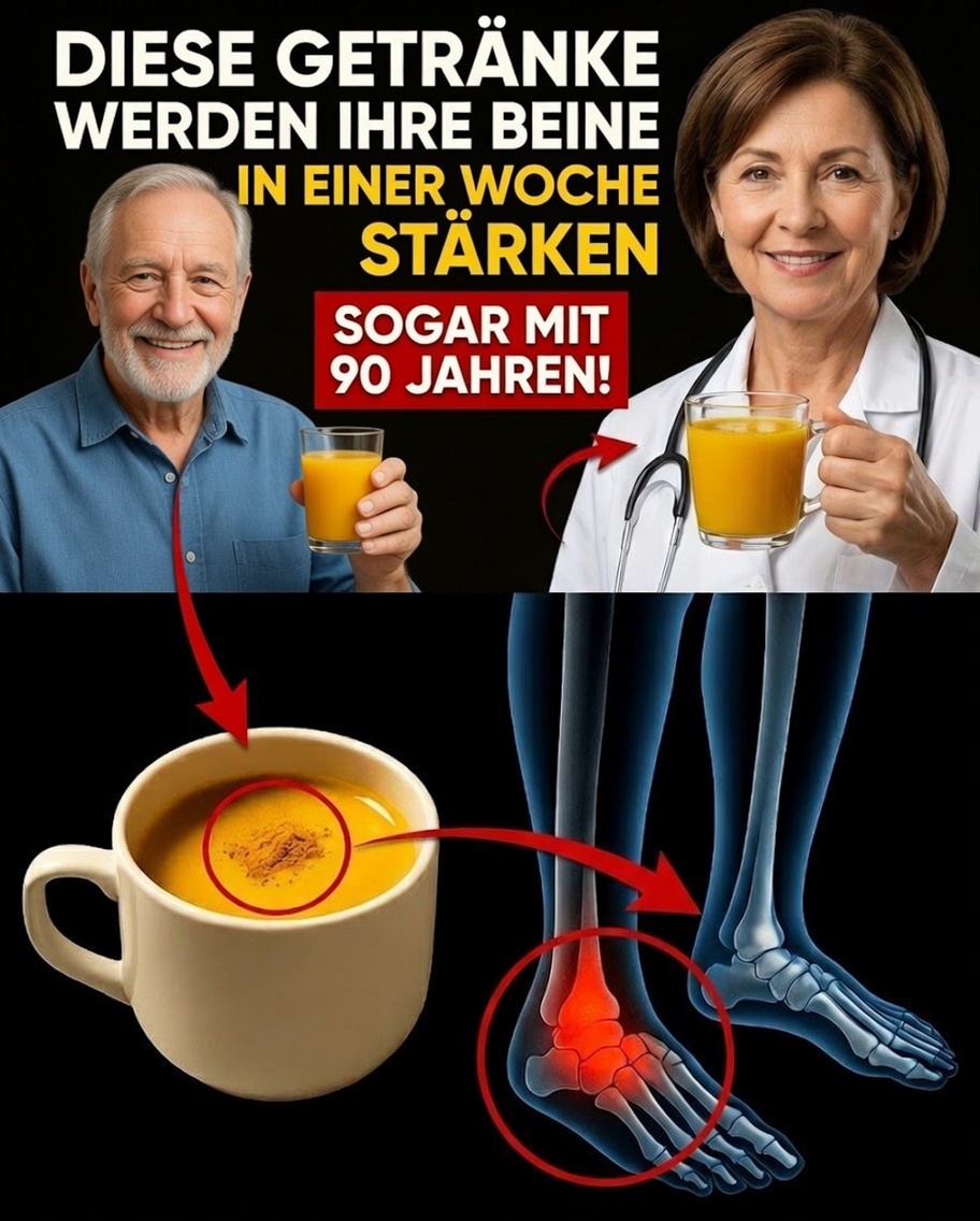 3 empfohlene natürliche Getränke zur Stärkung der Beine nach dem 60. Lebensjahr