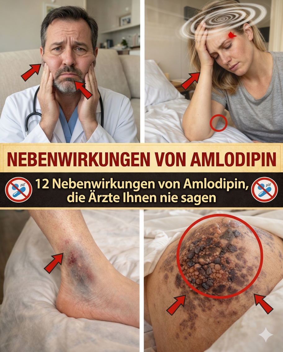 12 Wenig bekannte Nebenwirkungen von Amlodipin, die Sie kennen müssen