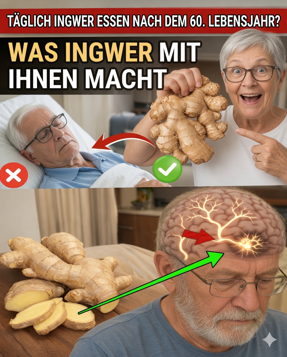 Was wirklich mit Ihrem Körper nach dem 60. Lebensjahr passiert, wenn Sie jeden Morgen Ingwer essen