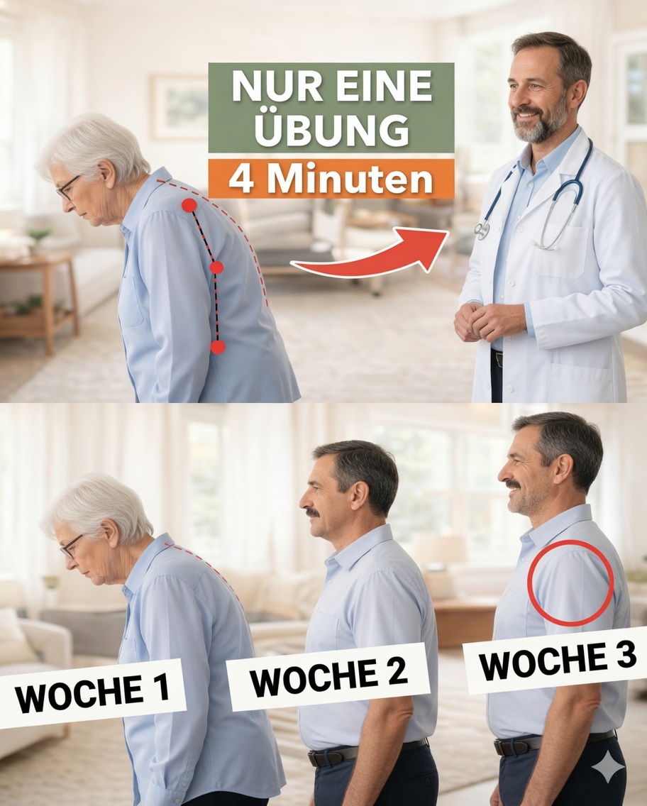 Wie man die nach vorn geschobene Kopfhaltung nach dem 60. Lebensjahr sanft verbessert – Eine einfache 4-Minuten-Routine pro Tag