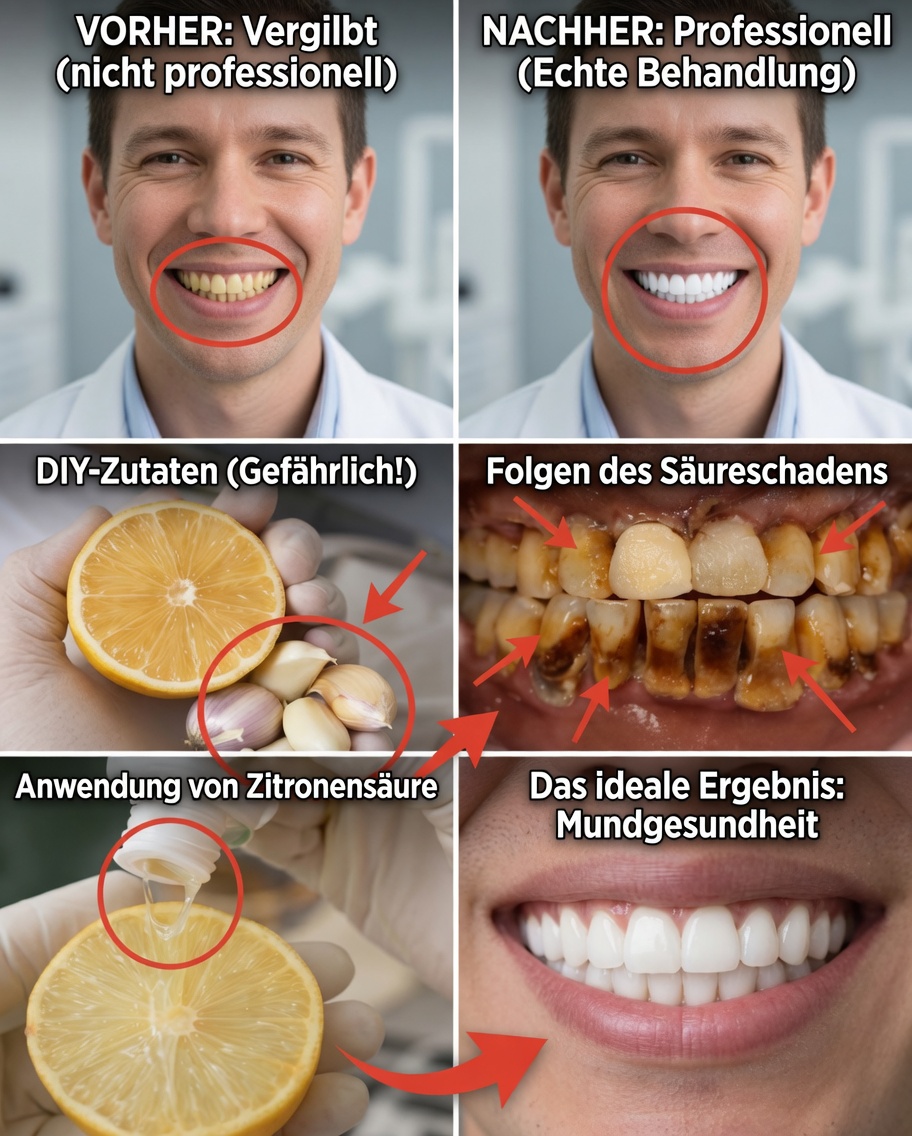Das natürliche Geheimnis von Banane, Ingwer und Zitrone, um vergilbte Zähne zu Hause aufzuhellen