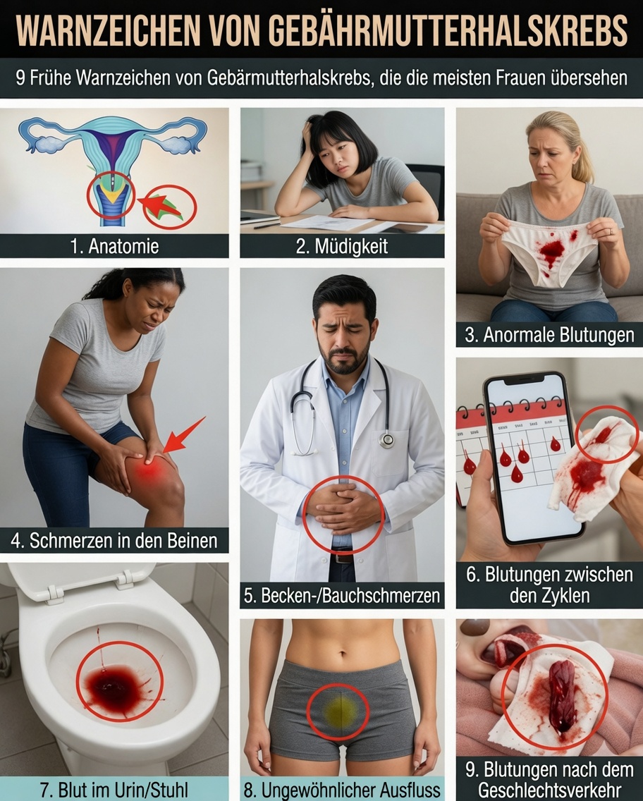 Ignorieren Sie möglicherweise diese 9 ersten Warnzeichen von Gebärmutterhalskrebs?