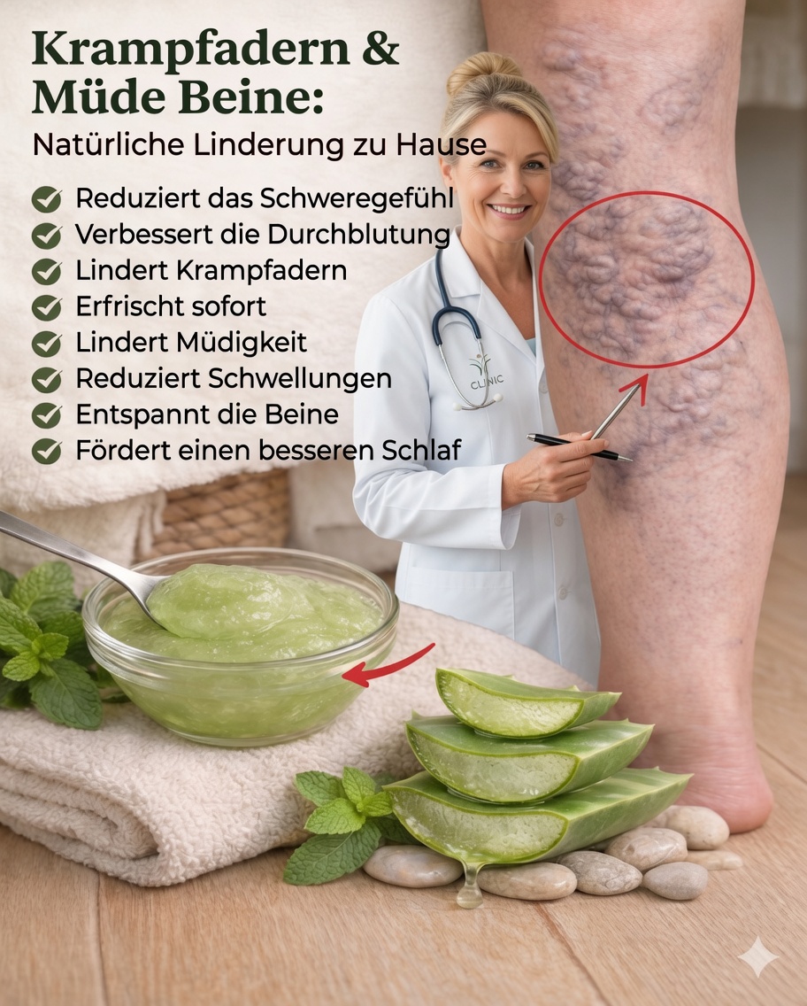 Hausgemachtes Aloe-Vera-Gel für müde Beine und Krampfadern: Natürliche Linderung, die du zu Hause selbst machen kannst